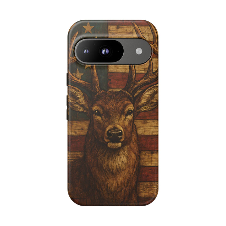 Deer Tough Cases: Patriotic Phone Case, American Flag, Wildlife Cover, Animal