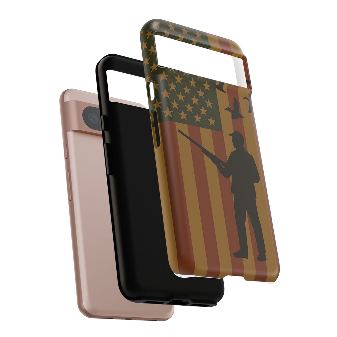 Tough Cases, Duck Hunter Patriotic Phone Case - American Flag Design, Hunting