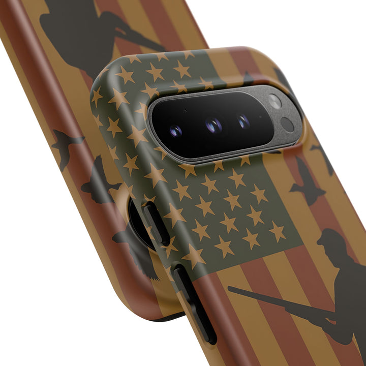Tough Cases, Duck Hunter Patriotic Phone Case - American Flag Design, Hunting