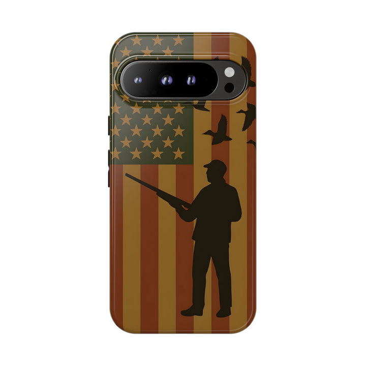 Tough Cases, Duck Hunter Patriotic Phone Case - American Flag Design, Hunting