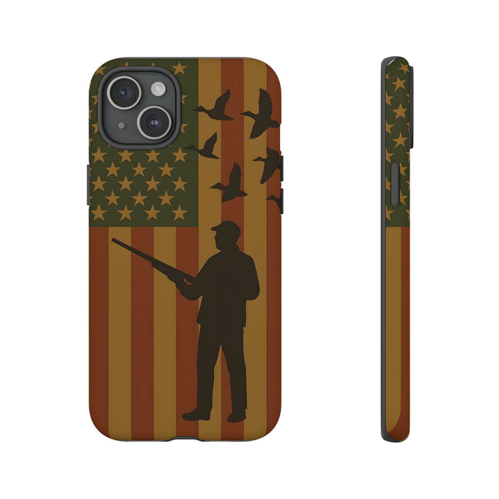 Tough Cases, Duck Hunter Patriotic Phone Case - American Flag Design, Hunting