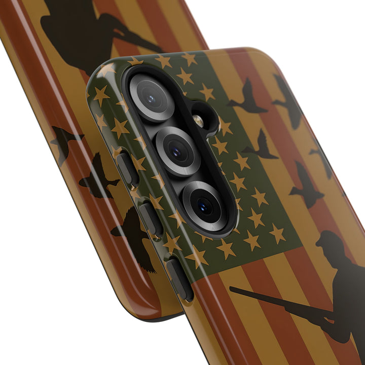 Tough Cases, Duck Hunter Patriotic Phone Case - American Flag Design, Hunting