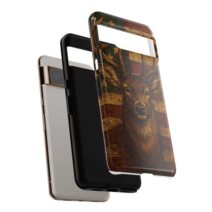 Deer Tough Cases: Patriotic Phone Case, American Flag, Wildlife Cover, Animal