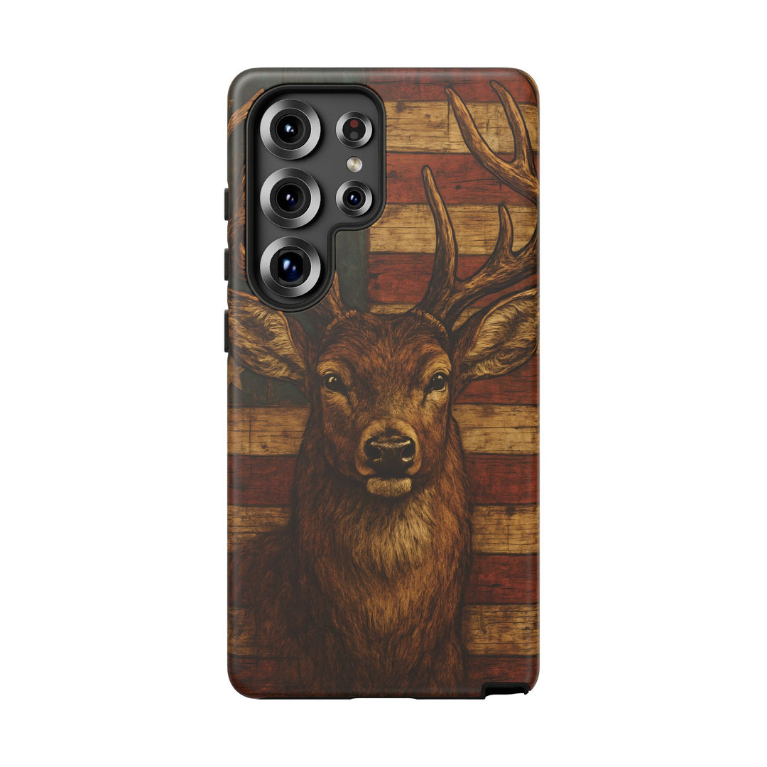 Deer Tough Cases: Patriotic Phone Case, American Flag, Wildlife Cover, Animal
