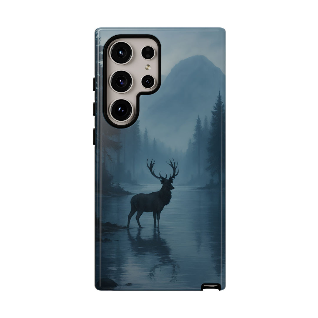 Deer Mountain Tough Phone Case, Wildlife Nature Protective Cover, Outdoor