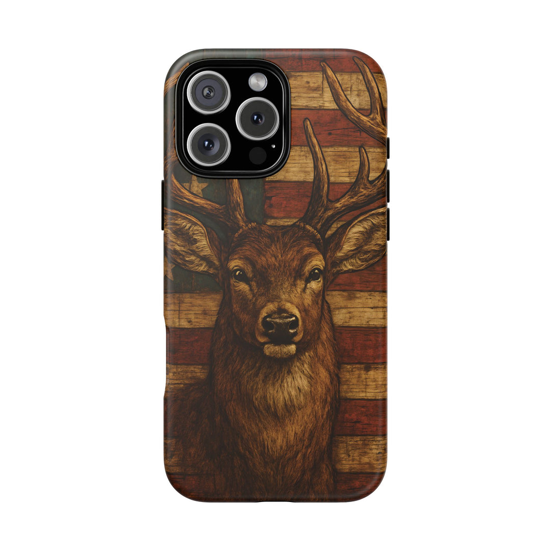 Deer Tough Cases: Patriotic Phone Case, American Flag, Wildlife Cover, Animal