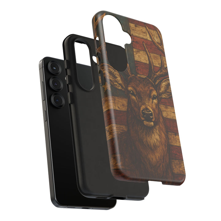 Deer Tough Cases: Patriotic Phone Case, American Flag, Wildlife Cover, Animal
