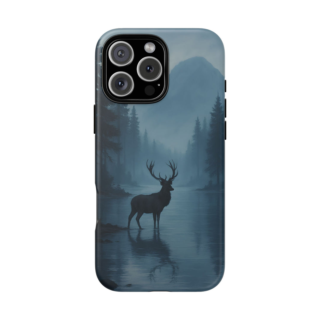 Deer Mountain Tough Phone Case, Wildlife Nature Protective Cover, Outdoor