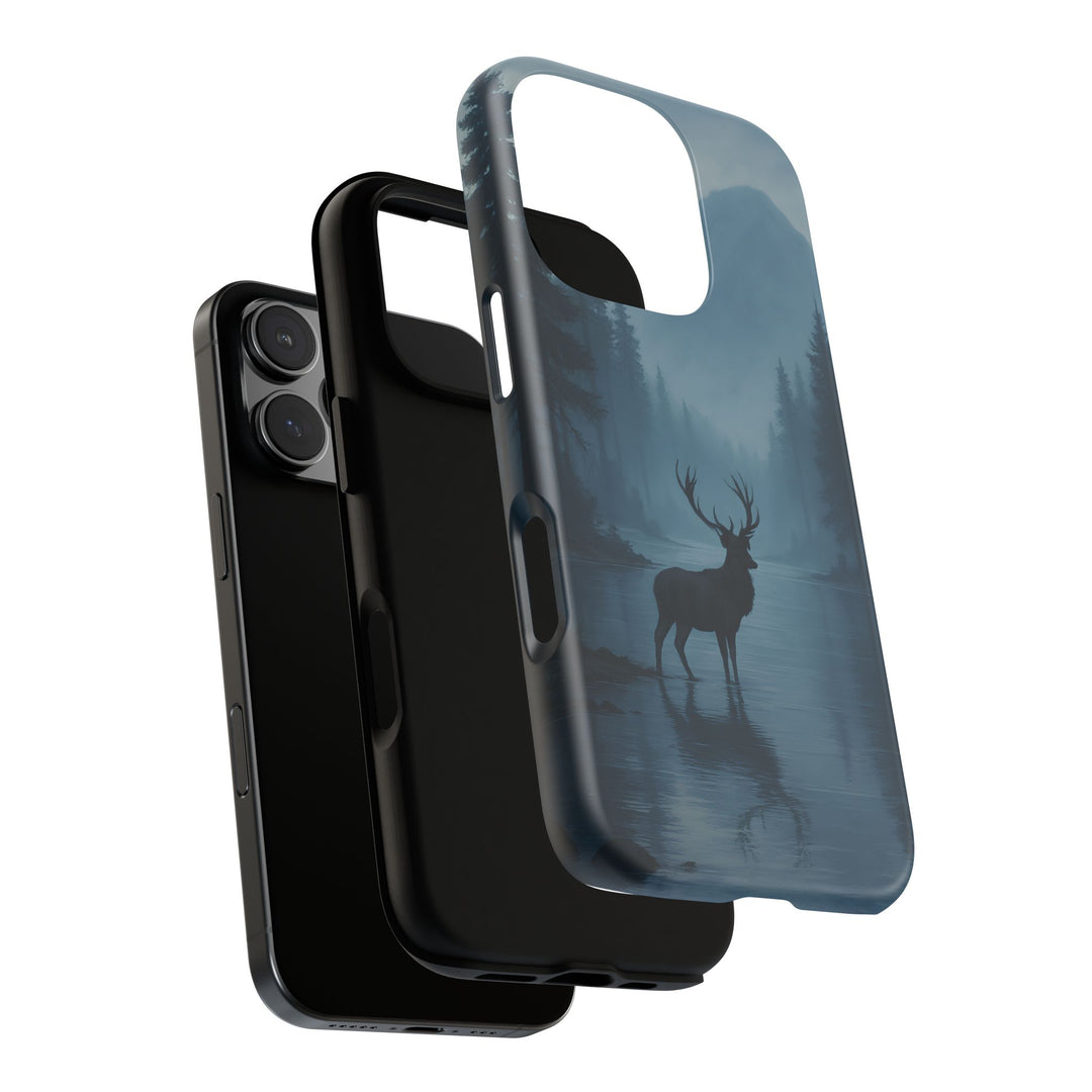 Deer Mountain Tough Phone Case, Wildlife Nature Protective Cover, Outdoor