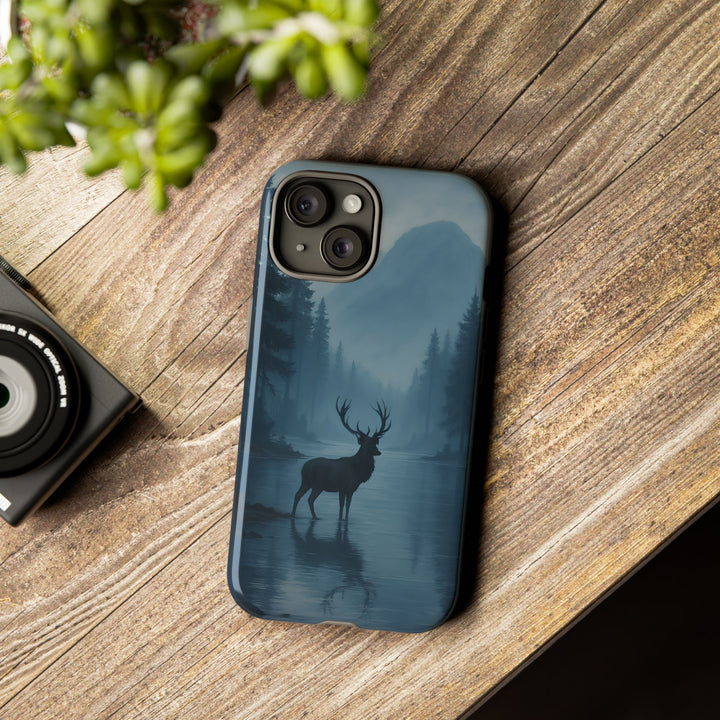 Deer Mountain Tough Phone Case, Wildlife Nature Protective Cover, Outdoor
