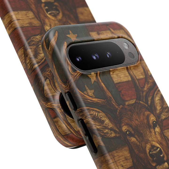 Deer Tough Cases: Patriotic Phone Case, American Flag, Wildlife Cover, Animal