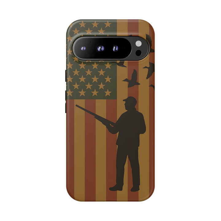 Tough Cases, Duck Hunter Patriotic Phone Case - American Flag Design, Hunting