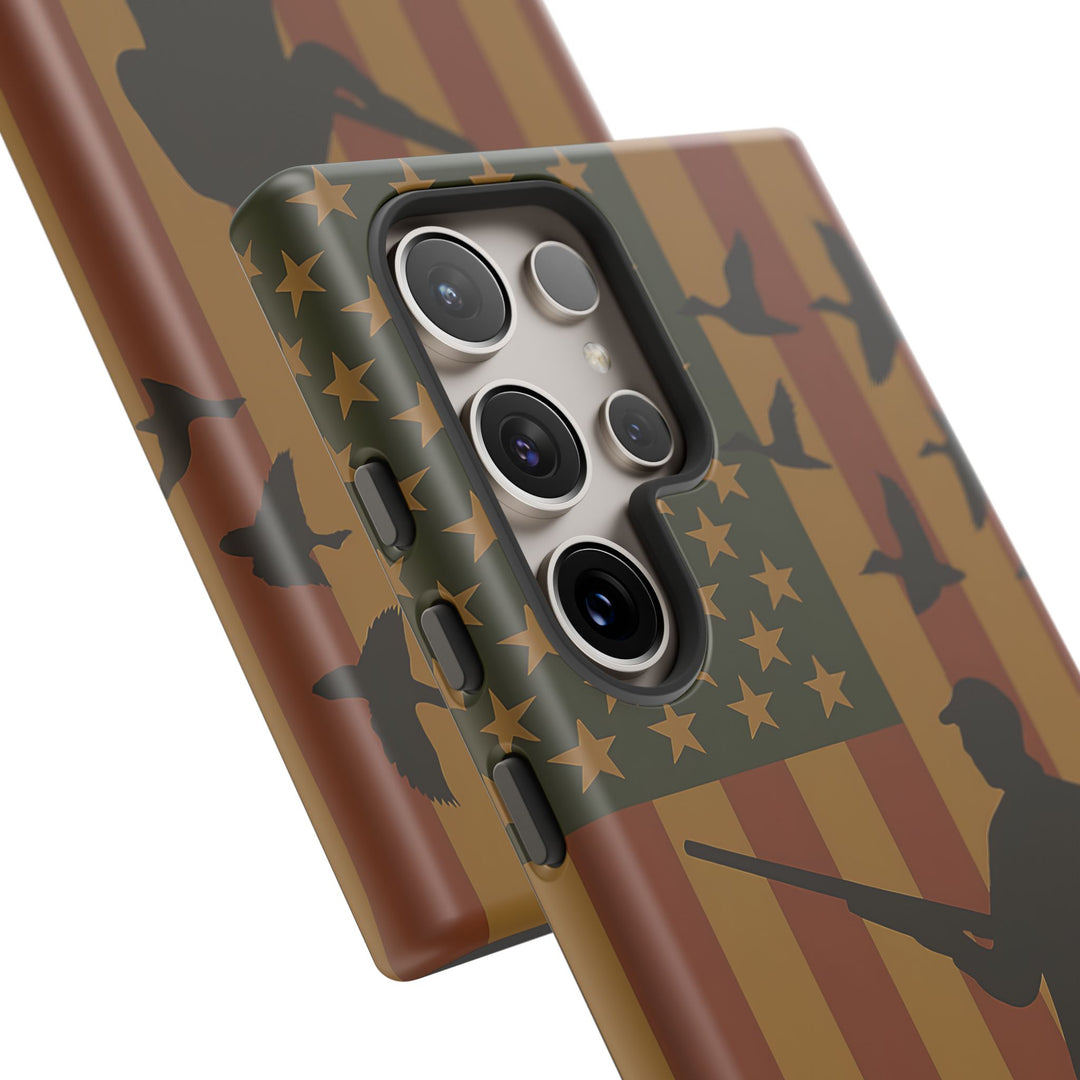 Tough Cases, Duck Hunter Patriotic Phone Case - American Flag Design, Hunting