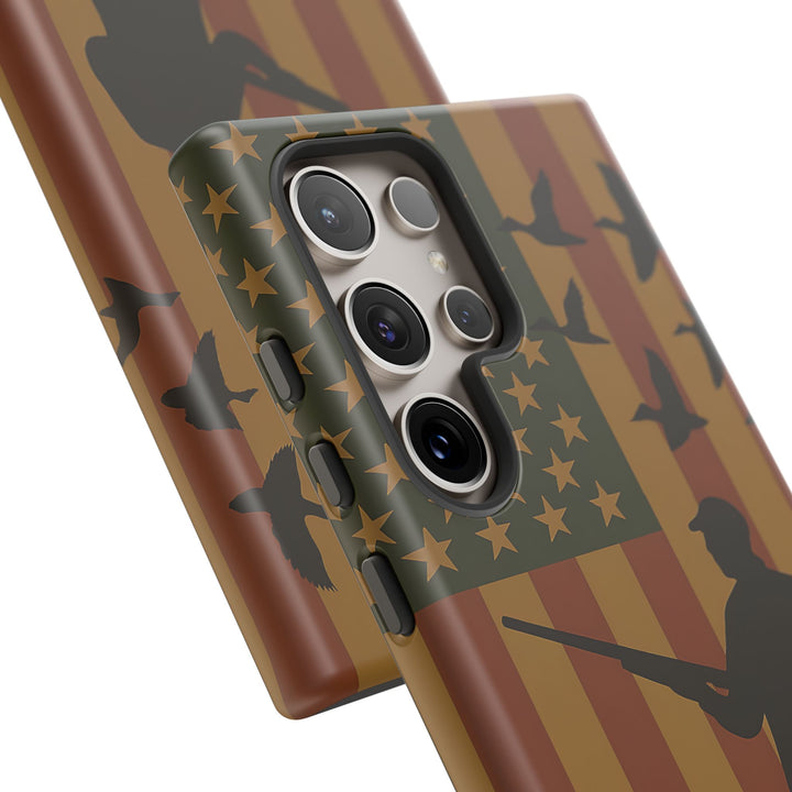Tough Cases, Duck Hunter Patriotic Phone Case - American Flag Design, Hunting