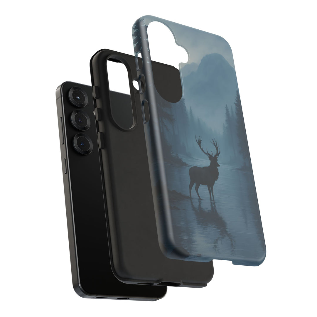 Deer Mountain Tough Phone Case, Wildlife Nature Protective Cover, Outdoor