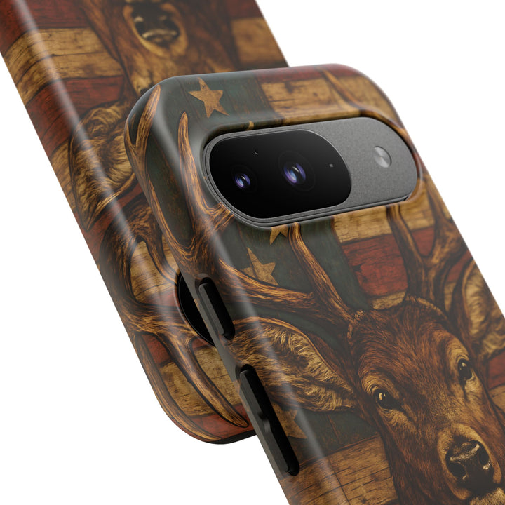 Deer Tough Cases: Patriotic Phone Case, American Flag, Wildlife Cover, Animal