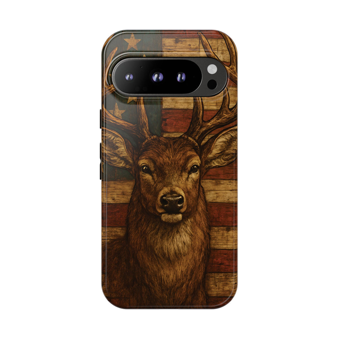 Deer Tough Cases: Patriotic Phone Case, American Flag, Wildlife Cover, Animal