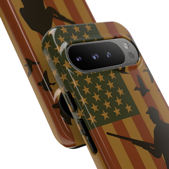 Tough Cases, Duck Hunter Patriotic Phone Case - American Flag Design, Hunting