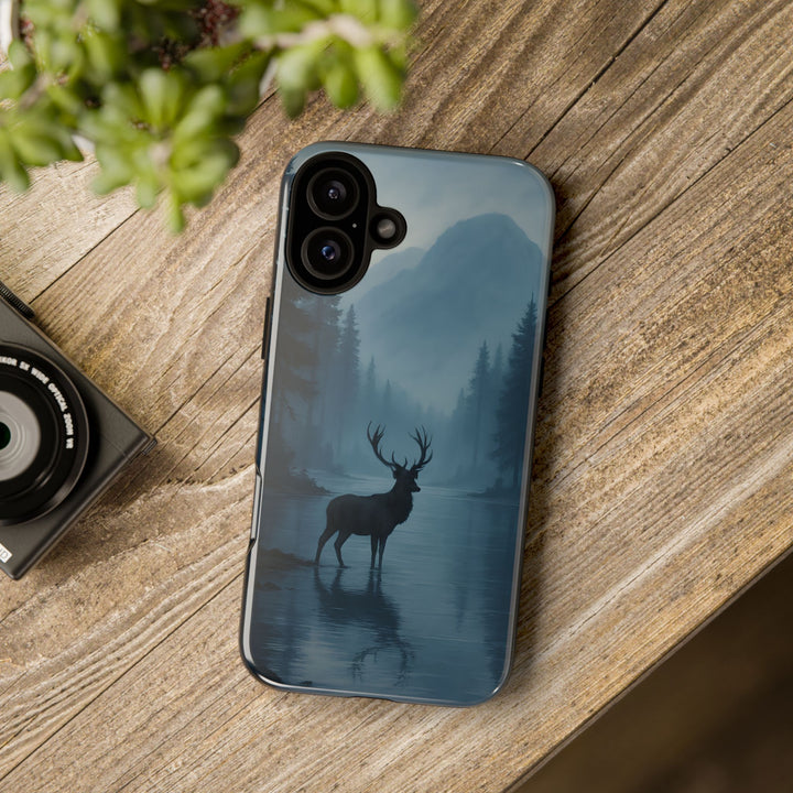 Deer Mountain Tough Phone Case, Wildlife Nature Protective Cover, Outdoor