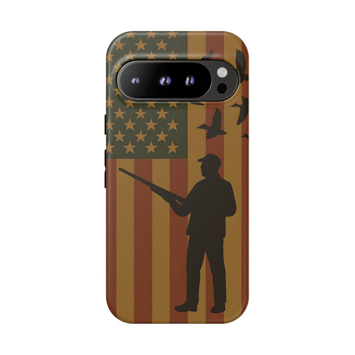 Tough Cases, Duck Hunter Patriotic Phone Case - American Flag Design, Hunting