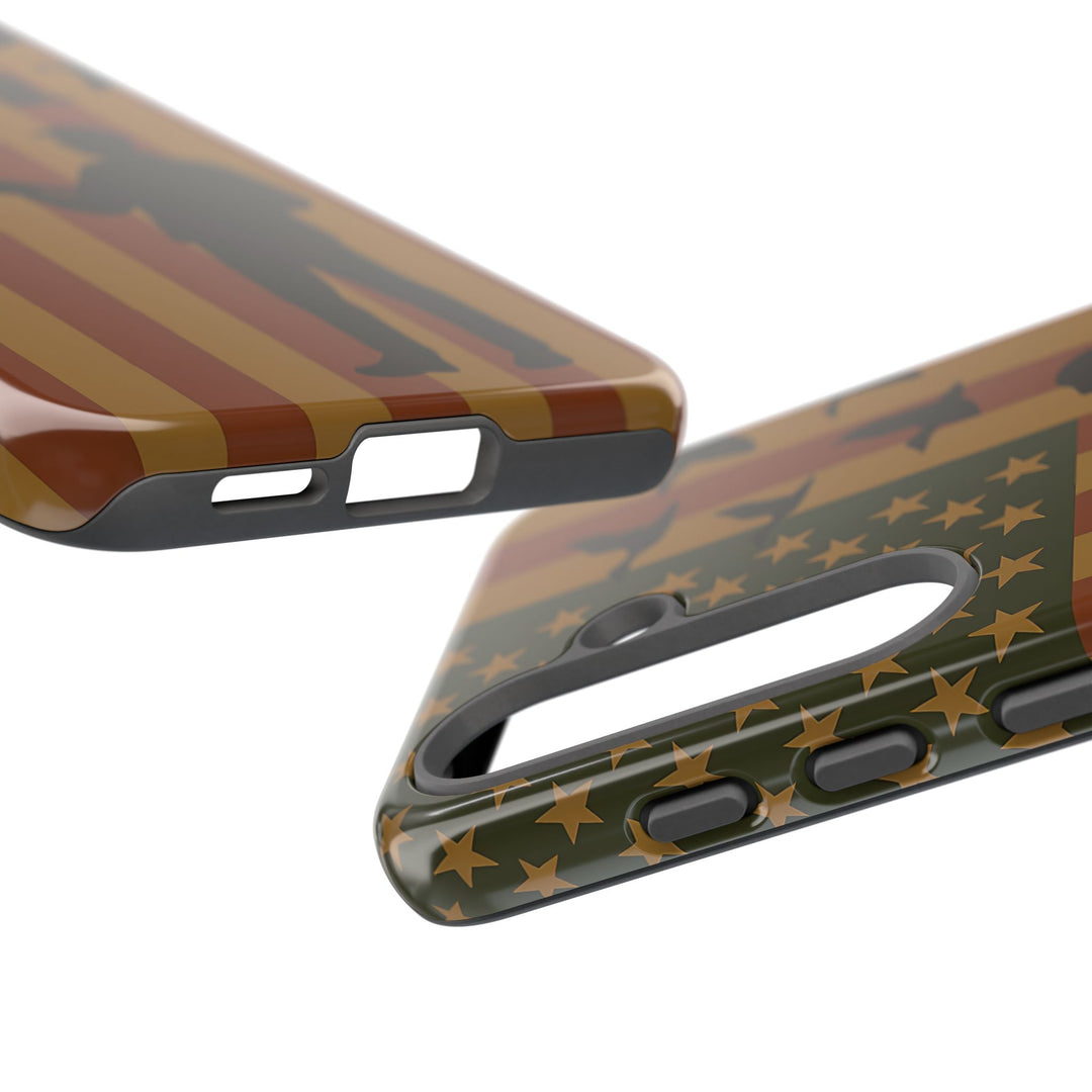 Tough Cases, Duck Hunter Patriotic Phone Case - American Flag Design, Hunting