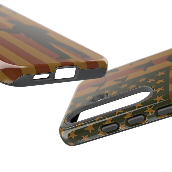 Tough Cases, Duck Hunter Patriotic Phone Case - American Flag Design, Hunting