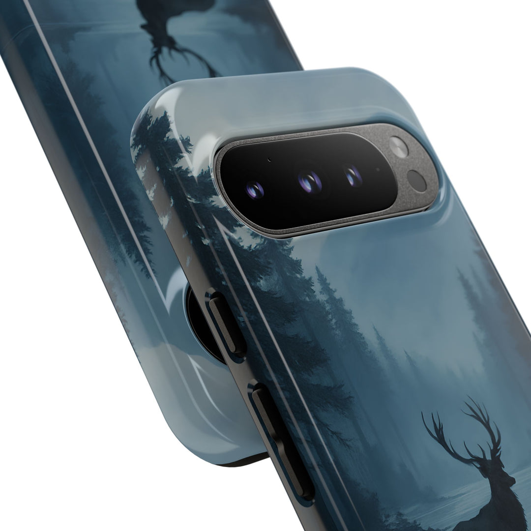 Deer Mountain Tough Phone Case, Wildlife Nature Protective Cover, Outdoor