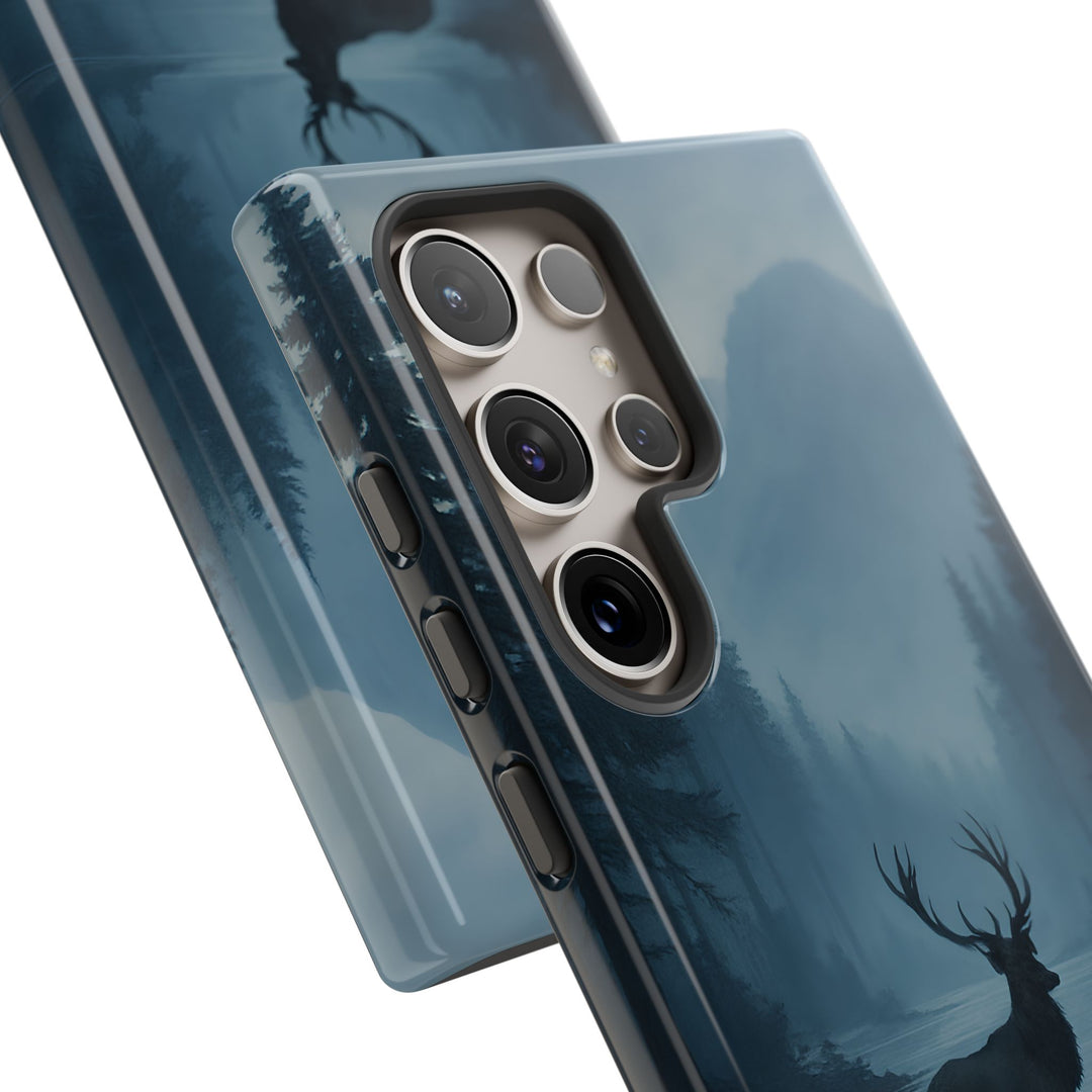Deer Mountain Tough Phone Case, Wildlife Nature Protective Cover, Outdoor