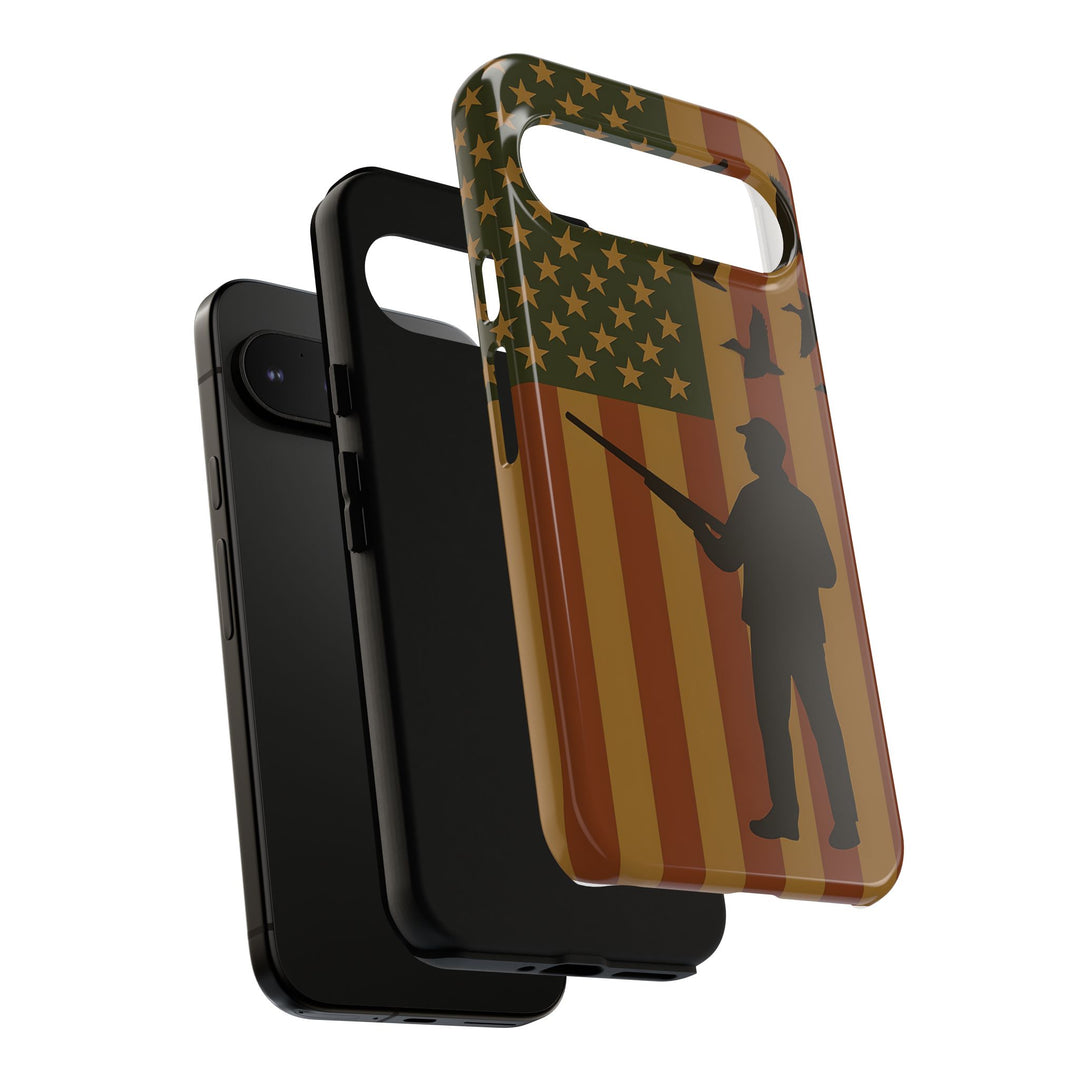 Tough Cases, Duck Hunter Patriotic Phone Case - American Flag Design, Hunting
