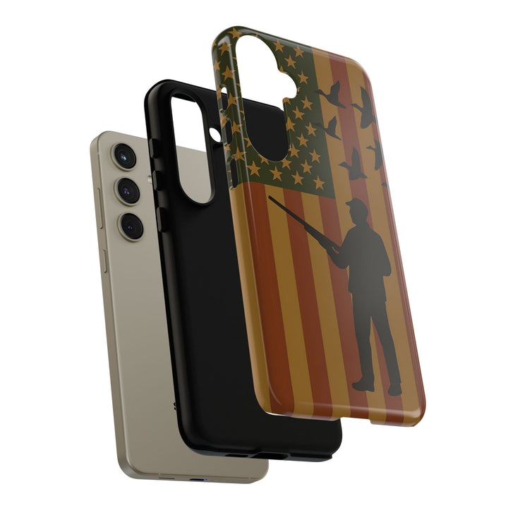Tough Cases, Duck Hunter Patriotic Phone Case - American Flag Design, Hunting