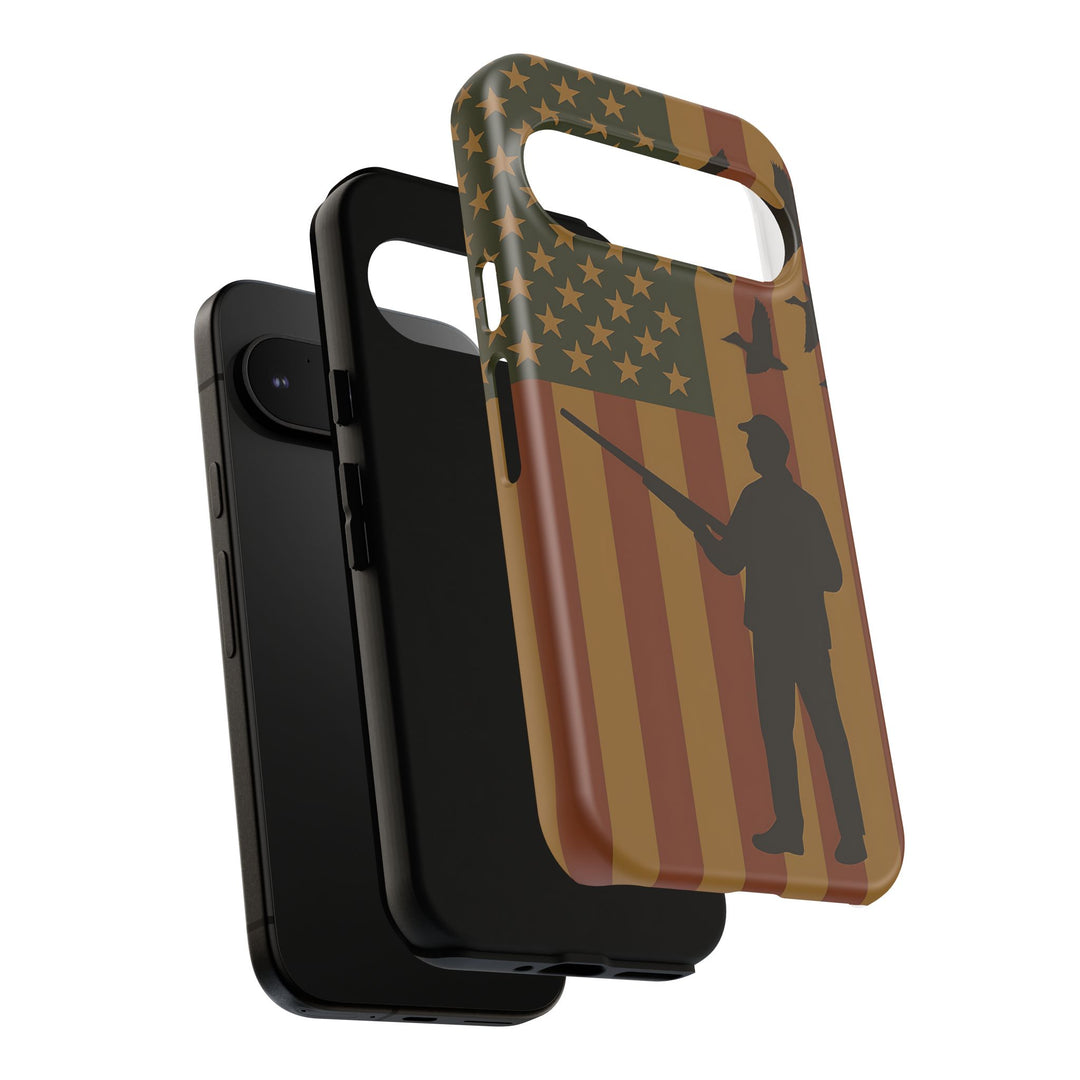 Tough Cases, Duck Hunter Patriotic Phone Case - American Flag Design, Hunting