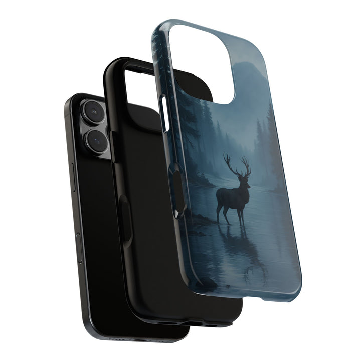 Deer Mountain Tough Phone Case, Wildlife Nature Protective Cover, Outdoor