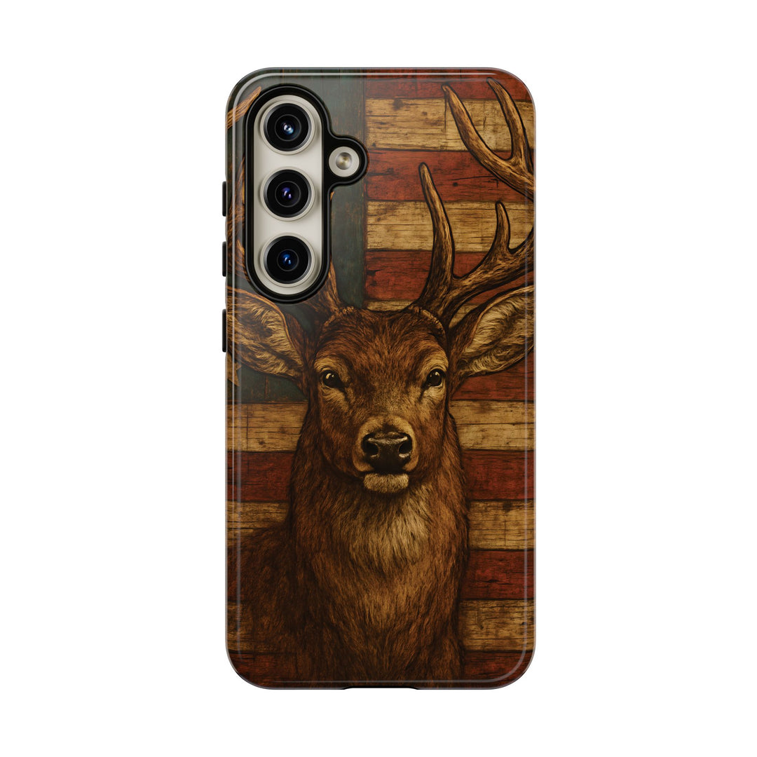 Deer Tough Cases: Patriotic Phone Case, American Flag, Wildlife Cover, Animal