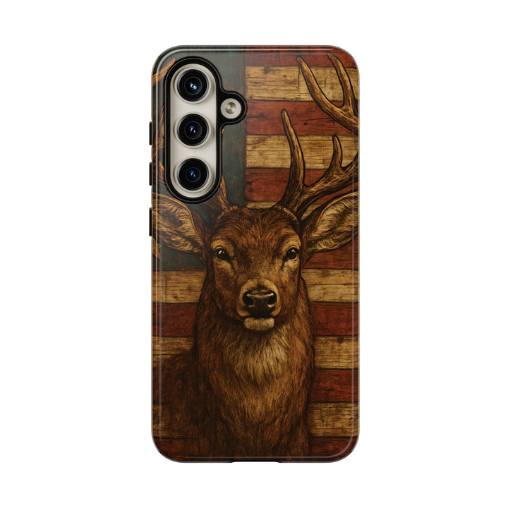 Deer Tough Cases: Patriotic Phone Case, American Flag, Wildlife Cover, Animal