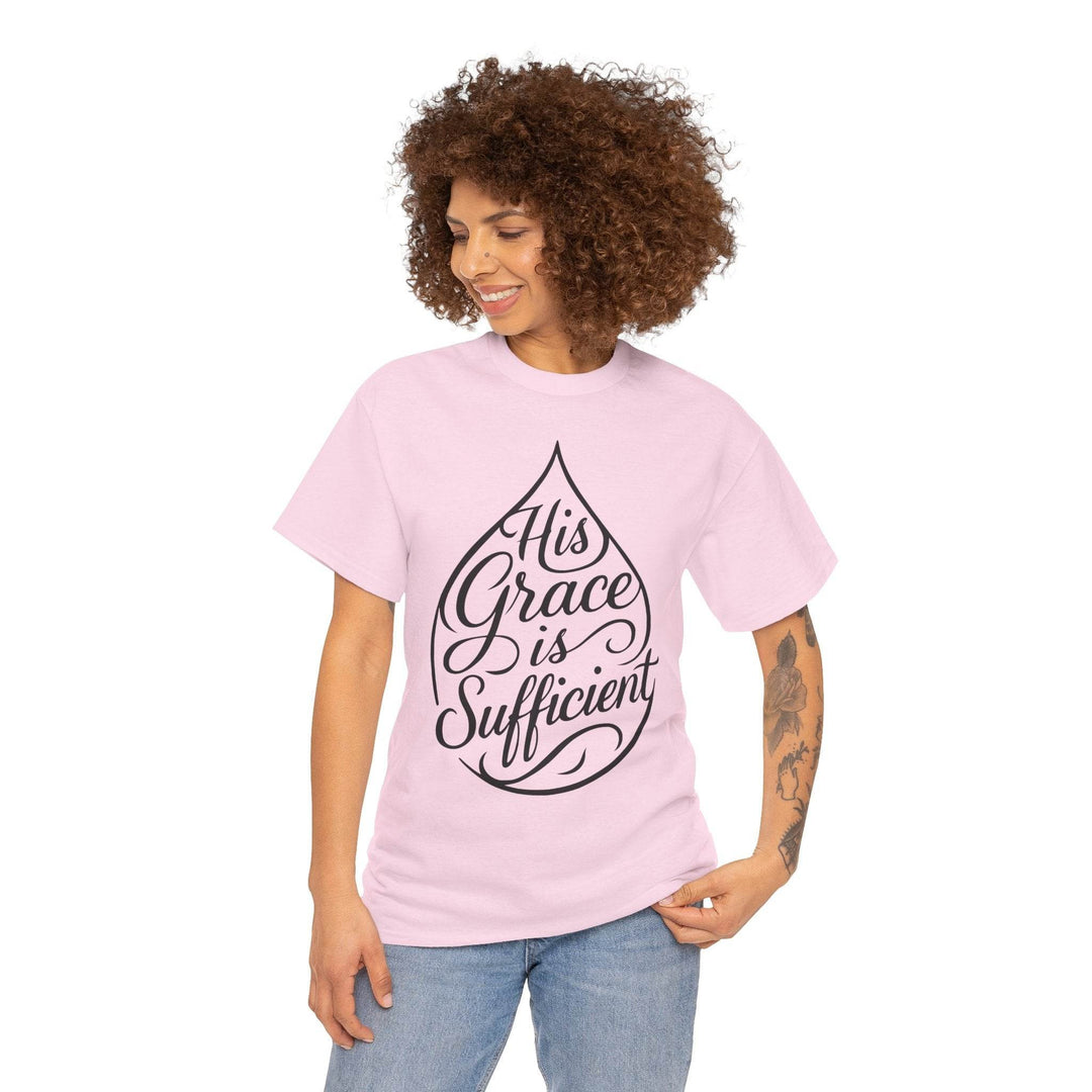 Christian Inspirational T-Shirt - His Grace Is Sufficient - Gutsy Garb