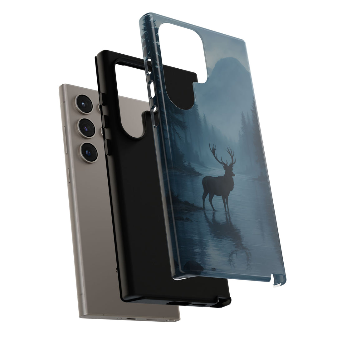 Deer Mountain Tough Phone Case, Wildlife Nature Protective Cover, Outdoor