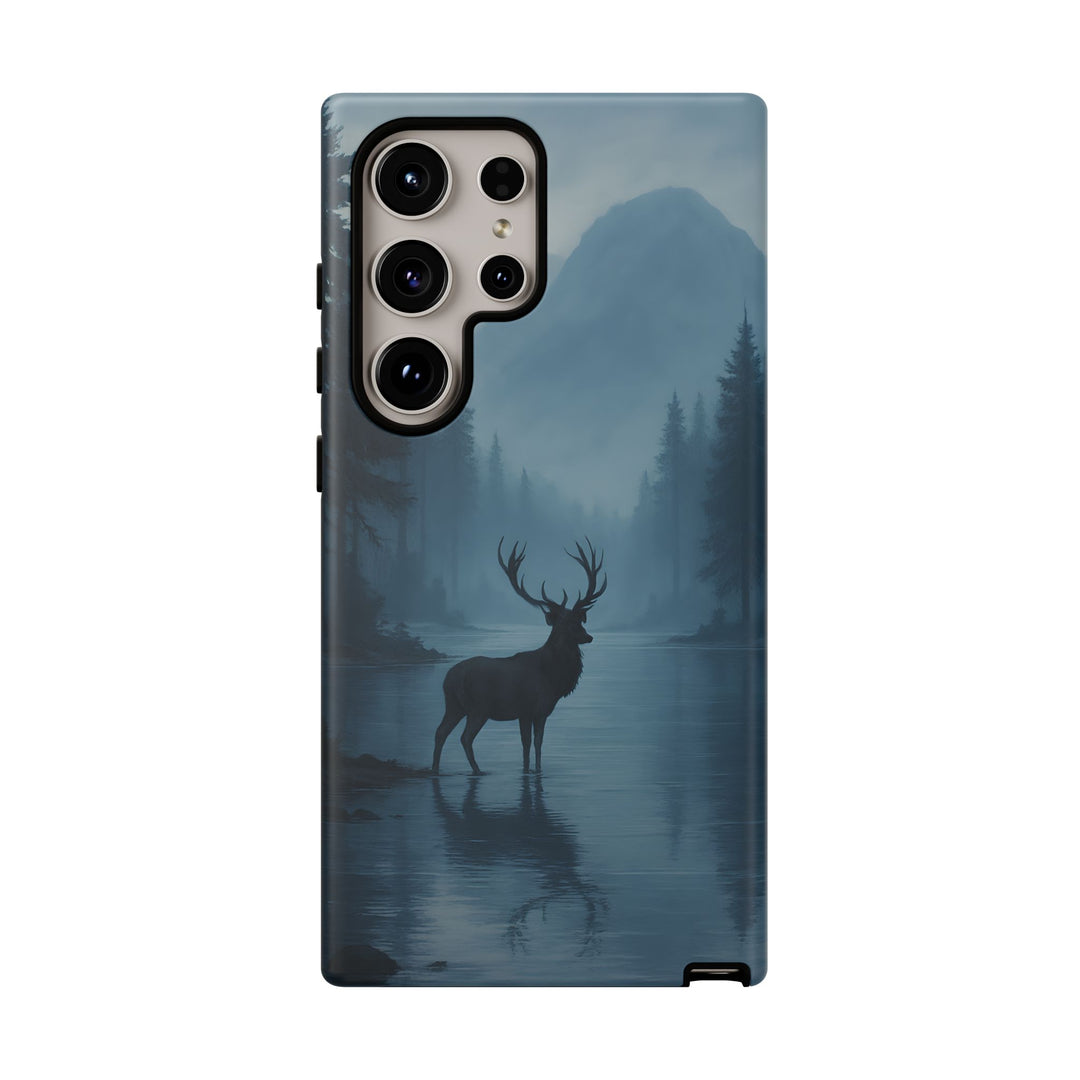 Deer Mountain Tough Phone Case, Wildlife Nature Protective Cover, Outdoor