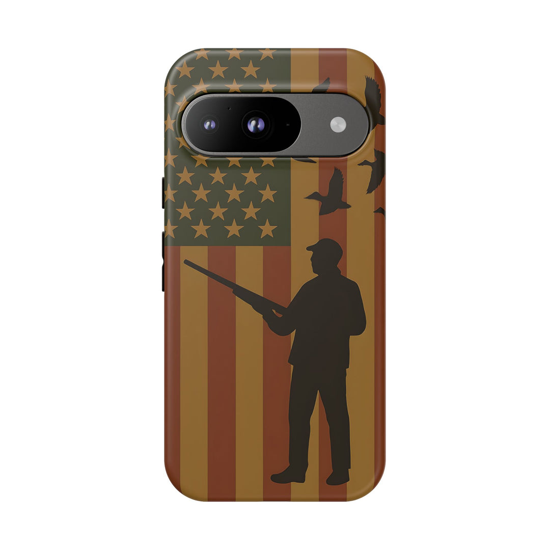 Tough Cases, Duck Hunter Patriotic Phone Case - American Flag Design, Hunting