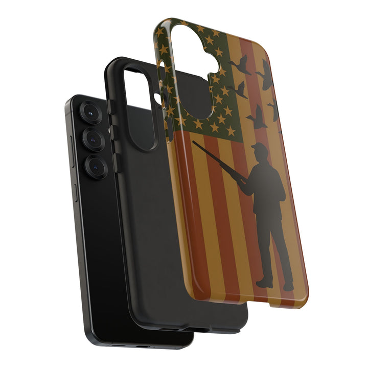 Tough Cases, Duck Hunter Patriotic Phone Case - American Flag Design, Hunting