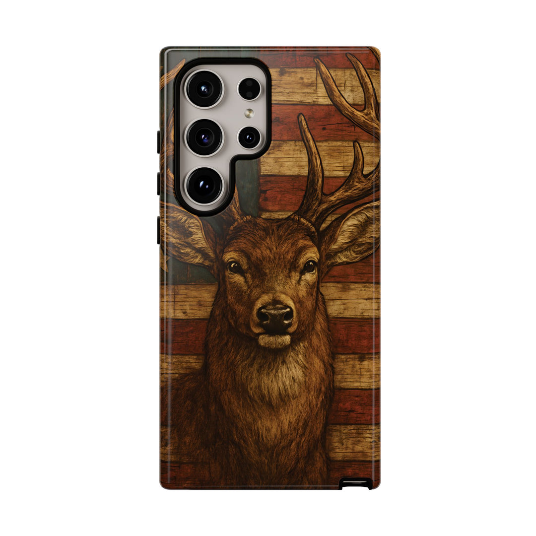 Deer Tough Cases: Patriotic Phone Case, American Flag, Wildlife Cover, Animal