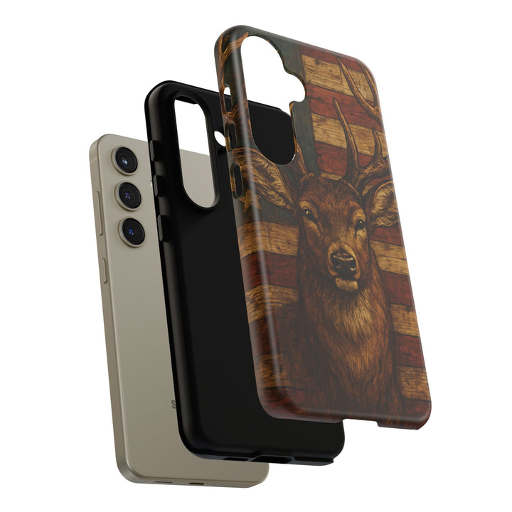 Deer Tough Cases: Patriotic Phone Case, American Flag, Wildlife Cover, Animal