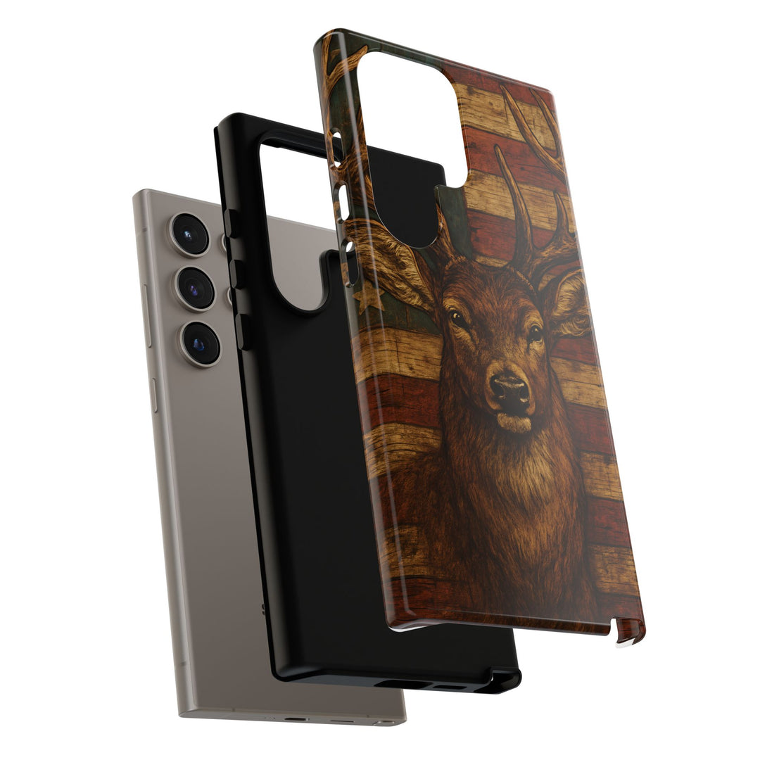 Deer Tough Cases: Patriotic Phone Case, American Flag, Wildlife Cover, Animal