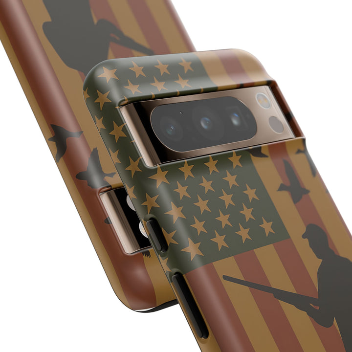 Tough Cases, Duck Hunter Patriotic Phone Case - American Flag Design, Hunting