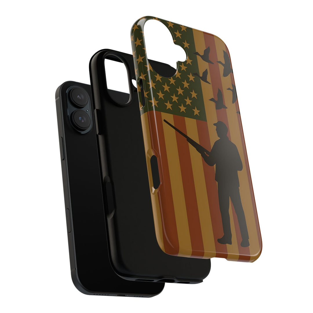Tough Cases, Duck Hunter Patriotic Phone Case - American Flag Design, Hunting