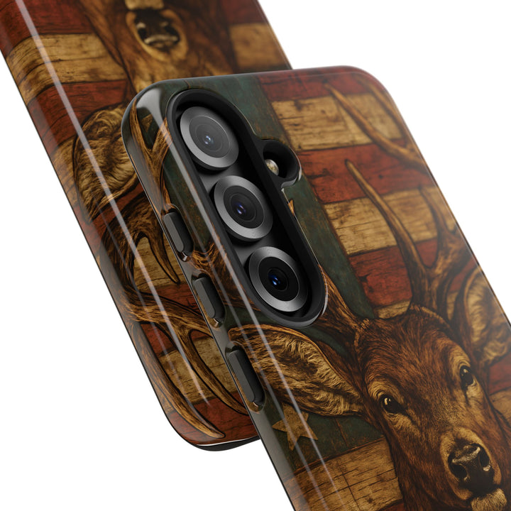 Deer Tough Cases: Patriotic Phone Case, American Flag, Wildlife Cover, Animal