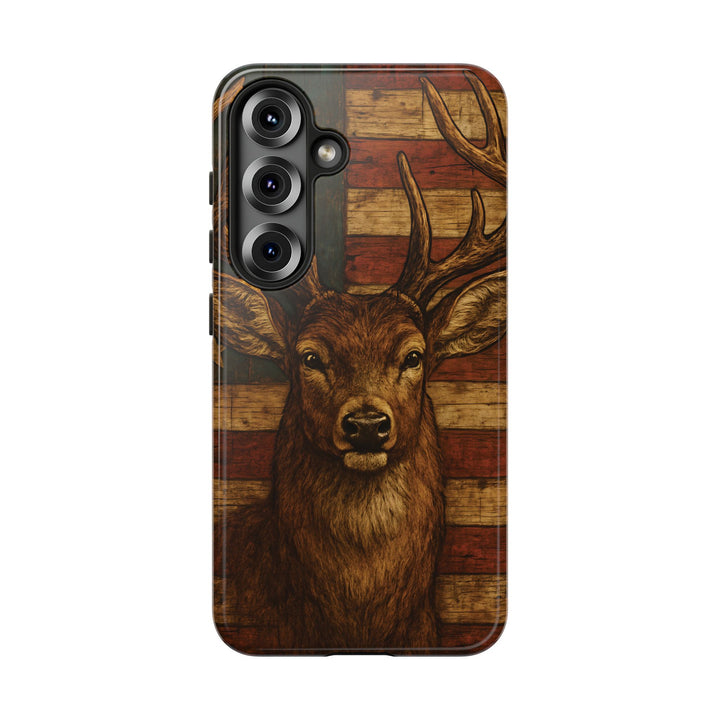 Deer Tough Cases: Patriotic Phone Case, American Flag, Wildlife Cover, Animal