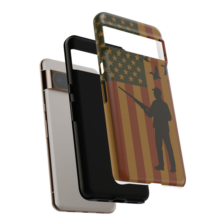 Tough Cases, Duck Hunter Patriotic Phone Case - American Flag Design, Hunting
