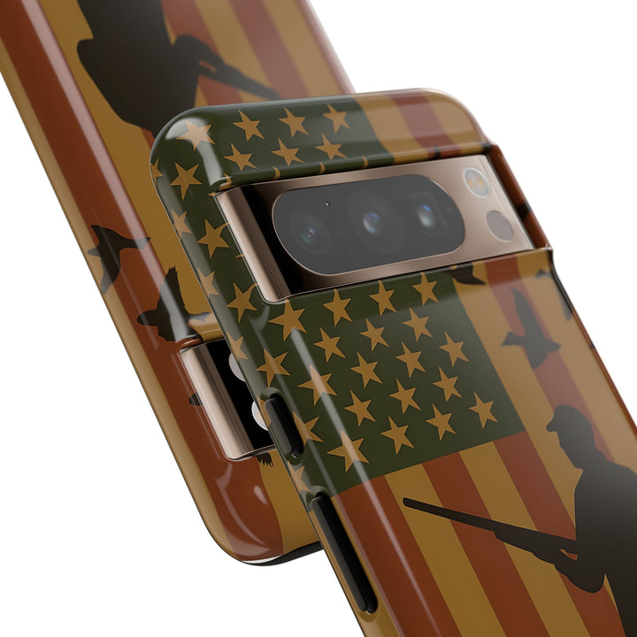 Tough Cases, Duck Hunter Patriotic Phone Case - American Flag Design, Hunting