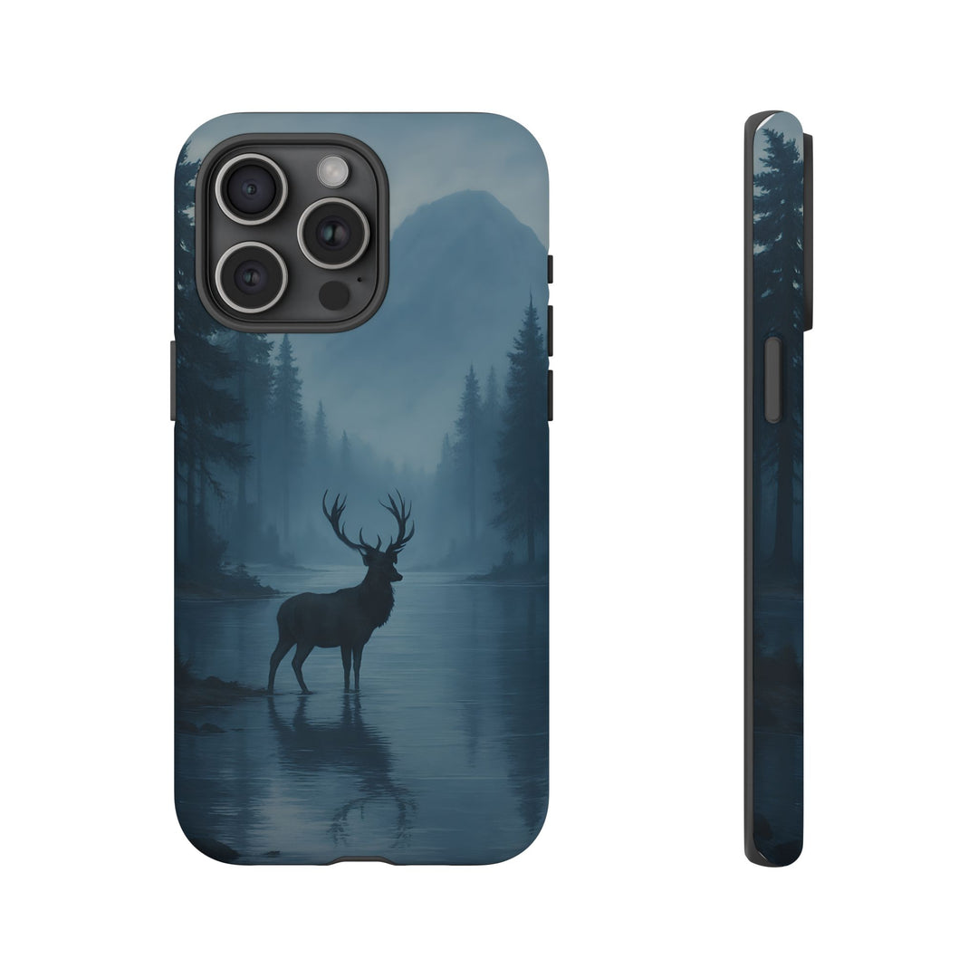 Deer Mountain Tough Phone Case, Wildlife Nature Protective Cover, Outdoor