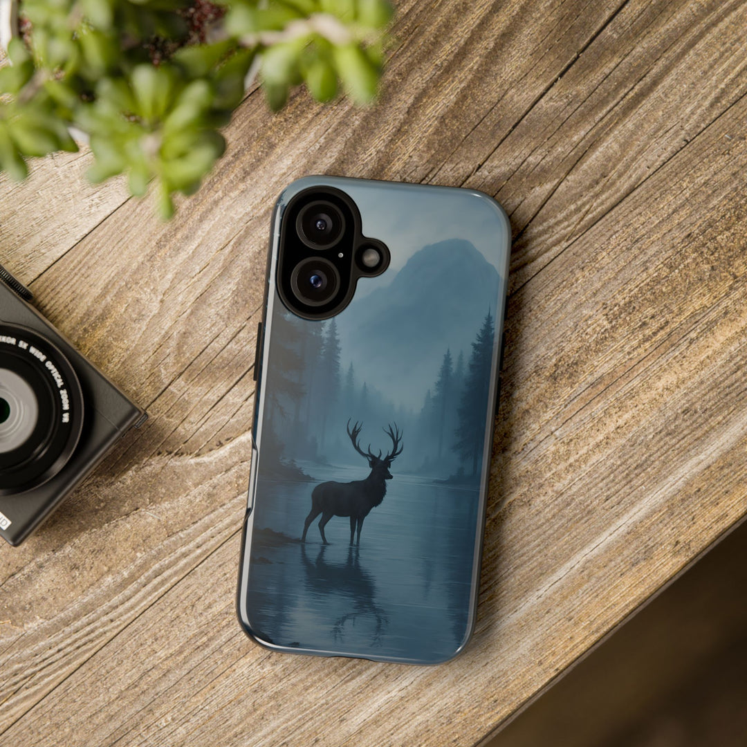 Deer Mountain Tough Phone Case, Wildlife Nature Protective Cover, Outdoor
